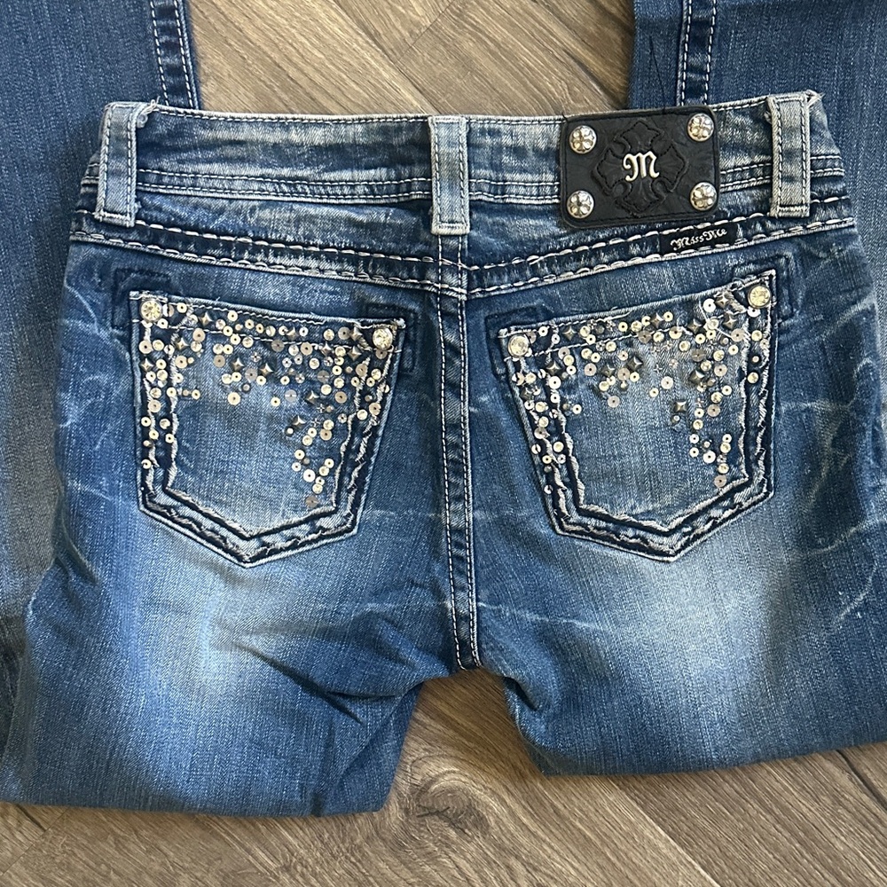 Miss Me Bedazzled Easy Boot Cut Jeans